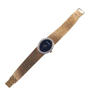 Bueche Girod 18k Gold Diamond Watch 9801