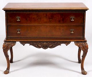 GRAND RAPIDS CHIPPENDALE STYLE CARVED WALNUT SERVER