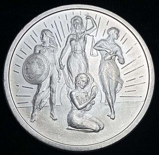 2020 Rising Virtues Silver Shield 1 ozt .999 Silver