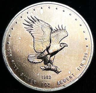 1982 Royal Canadian Mint Monex International LTD 1 ozt .999 Silver 