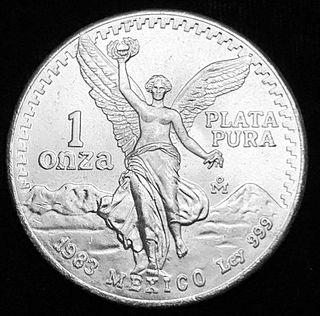 1983 Mexican Libertad 1 ozt .999 Silver 