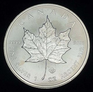 2014 Canada $5 Maple Leaf 1 ozt .9999 Silver