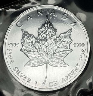 1999 Canada $5 Maple Leaf 1 ozt .9999 Silver