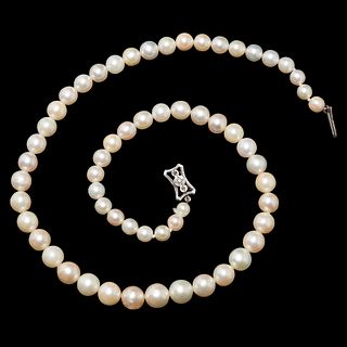 SINGLE STRAND PEARL NECKLACE