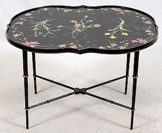 HAND PAINTED WOODEN COFFEE TABLE