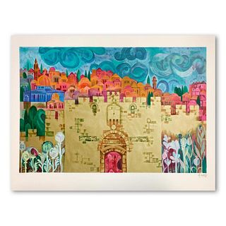 E. Weishoff, "Lions Gate - Jerusalem" Hand Signed Limited Edition Serigraph on Paper with Letter of Authenticity.
