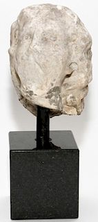 CARVED STONE FRAGMENT HEAD