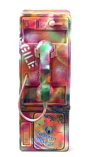 E.M. Zax- Hand painted vintage payphone "Payphone"