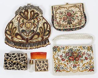 VINTAGE BEADED AND EMBROIDERED HANDBAGS