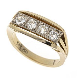 Old-cut diamond ring RG/WG 585