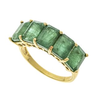 Emerald ring GG 750/000 with 5
