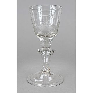 Goblet glass, around 1800, rou