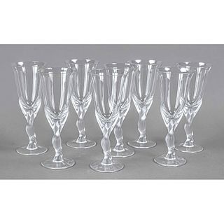 Eight wine goblets, France, 2n