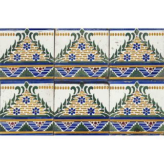 20 Art-deco tiles, around 1930,