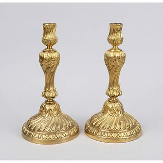 Pair of candlesticks, 19th c., g