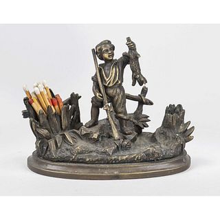 Figural table match holder with