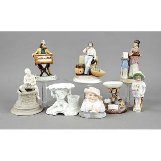 Eight figural smoking devices,