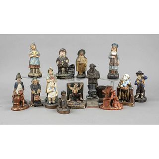 16 figural ceramic matchboxes,