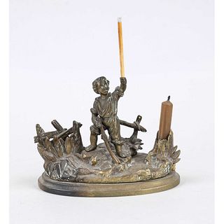 Figural table match holder with