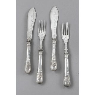 Fish cutlery for five persons,