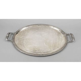 Large oval tray, France, 20th