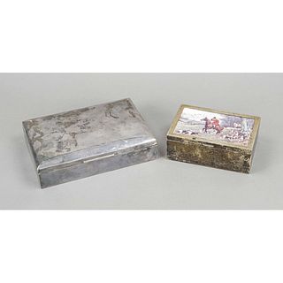 Two cigar boxes, 20th century,