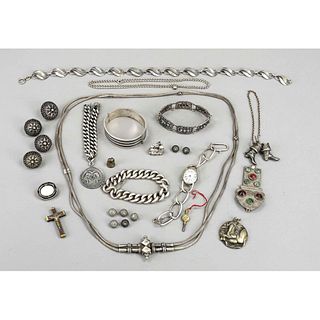 mixed lot silver jewelry, 20th