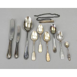 21 pieces of cutlery, 20th c.,