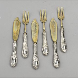 Fish cutlery for six persons,