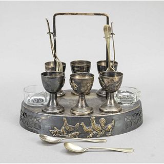 Egg cup set, early 20th centur