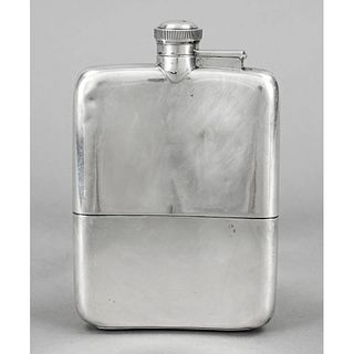 Hip flask with cup, England, 1