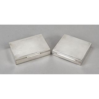 Two rectangular cigarette boxe