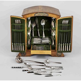 Large Art Nouveau cutlery set