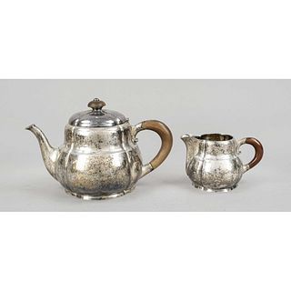 Art Deco teapot and cream pour