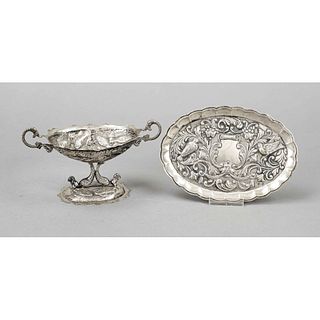 Oval ornamental bowl, 20th c.,