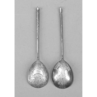 Two spoons, hallmarked Russia,