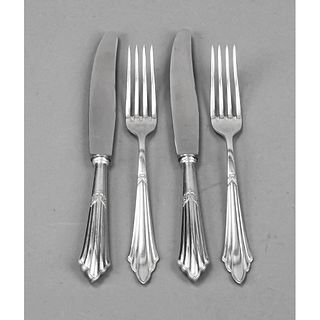 18 pieces of cutlery, German,