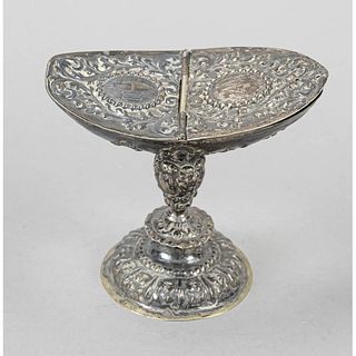 Host container, 19th c., silve