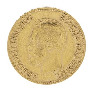 Gold coin, Russia, Tsar Nichol
