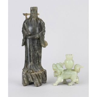 Two jade figures, China, 20th