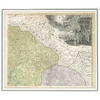 Historical map of southern Poland an