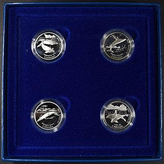 1998 STERLING SILVER 50c 4-COIN SET