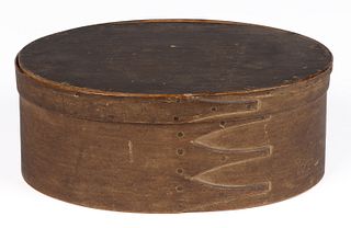 SHAKER FOUR-FINGER PAINTED BENTWOOD BOX