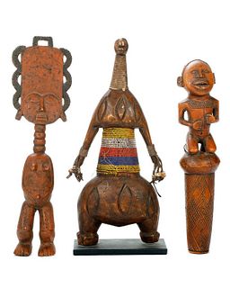Group of Three Tribal Figures.