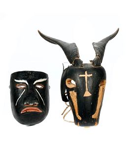 Two Mexican Folk Masks.