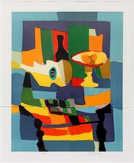 MARCEL MOULY COLOR LITHOGRAPH W/ EMBOSSING