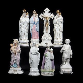 Group of 8 Porcelain Religious Figurines