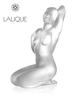 Petite Nue Aphrodite, A Lalique Frosted Clear Crystal Figurine, Signed, Boxed