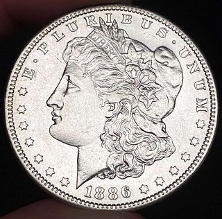 1886-S Morgan Silver Dollar AU55