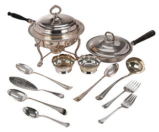 Twelve Silver Plate Table Items